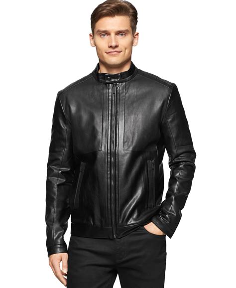 calvin klein leather jackets online india|calvin klein genuine leather jacket.